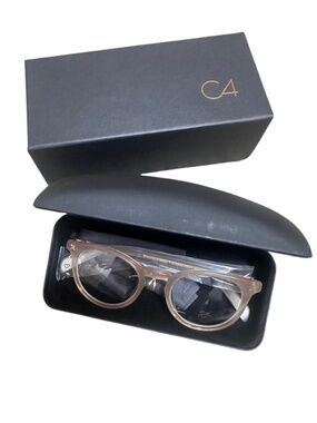 NEW C4 Lily - C4 X Susie Wall - Crystal Pink Grey Readers Glasses - +2.50